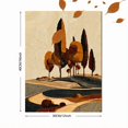 thumbnail image 3 of Qisvanset Autumn Trees Landscape Canvas Wall Art Print, 15.75x11.81 Inches, 3 of 8