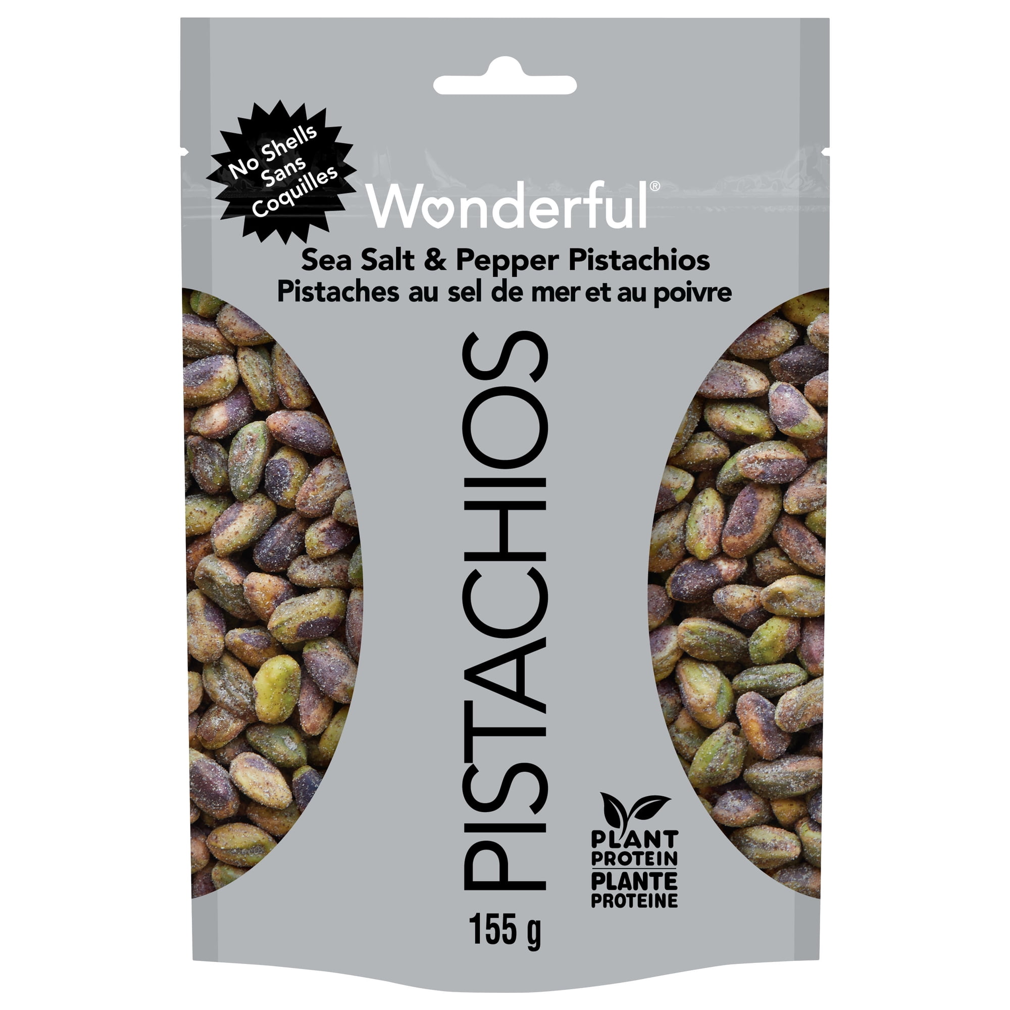 Wonderful Pistachios No Shells Sea Salt & Pepper Nuts, 155g Resealable Bag 155 G