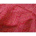 thumbnail image 4 of oneOone Silk Tabby Red Fabric Geometric Bandhani Craft Projects Decor Fabric Printed By The Yard 42 Inch Wide, 4 of 4