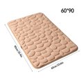 thumbnail image 3 of Hi,Fancy Embossed Bath Mat Quick-Drying Solid Color Shower Absorbent Bathroom Rug Large Kitchen Washroom Door Bathmat Kids Safety Light Brown 60x90cm, 3 of 7