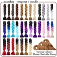 thumbnail image 4 of Ombre Jumbo Braiding Hair Extensions High Temperature Synthetic Twist Hair Multiple Colored Hair, 4 of 5