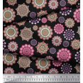 thumbnail image 2 of Soimoi Polyester Crepe Fabric Mandala Kaleidoscope Decor Fabric Printed Yard 42 Inch Wide, 2 of 3