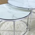 thumbnail image 4 of Steve Silver Rayne Tables de Cocktail Gigognes en Faux Marbre, 4 of 6