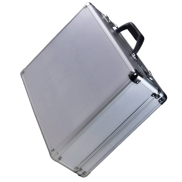 Decodeary Environmentally Friendly Portable Aluminum Impact-resistant Tool Box Aluminum white 34.5*25*12CM