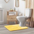 thumbnail image 1 of 1 Contour Clara Clark Bath Mat Bathroom Rug - Absorbent Memory Foam Bath Rugs - Non-Slip, Cozy Velvet Feel Microfiber Bathrug, Plush Shower, Toilet- Floor Bathmats Carpet - Mellow Yellow - 24"x19", 1 of 1