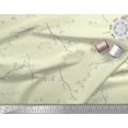 thumbnail image 2 of Soimoi Rayon Fabric Leaves & Buds Flower Printed Fabric 1 Yard 56 Inch Wide, 2 of 3