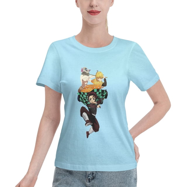 Women's Basic Short Sleeve T-Shirt Demon Slayer