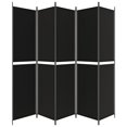 thumbnail image 2 of vidaXL 5-Panel Room Divider Black 250x220 cm Fabric, 2 of 5