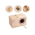 thumbnail image 4 of New Bird Nesting Box, Transparent Design, Bird Nest Breeding Box With Perch Wood Bird Cage House For Cockatiel Lovebirds Budgie Finch Parrotlets Canar, 4 of 4
