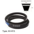 thumbnail image 2 of Unique Bargains 813mm Inner Girth 10mm Width Cogged V Belts Rubber Drive Belt for Power Transmission, 2 of 6