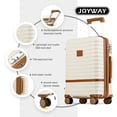 thumbnail image 2 of Joyway Ensemble de 3 Valises Cabine avec Roulettes Multidirectionnelles, Serrure TSA et Coque Rigide Légère., 2 of 6