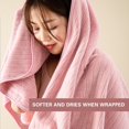 thumbnail image 2 of 29"x14" Large Microfiber Hair Towel Anti Frizz Hair Drying Towel with Elastic Strap, Ultra Soft Highly Absorbant Compact Quickdry & Lightweight Towel Fade Resistant Towel Perfect for Daily Use, 2 of 5