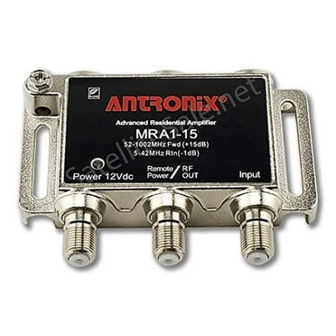 Amplificateur, Câble TV RF Broadband 15dB Gain une Sortie 5-1002Mhz avec Adaptateur Secteur