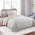 thumbnail image 1 of JML 3 Pieces King Quilt Set, Soft Lightweight Microfiber Bedspread,1 Quilt 2 Shams, Cream, 1 of 6