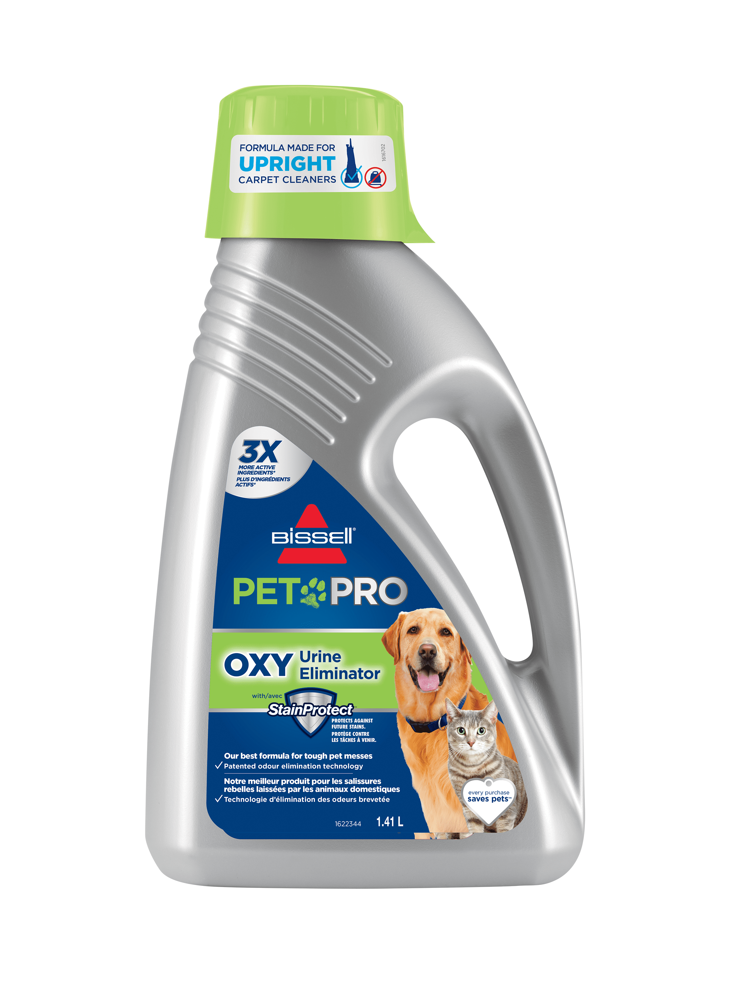 Nettoyant pour les shampouineuses avec OXY et StainProtect™ pour l'élimination des taches d'urine