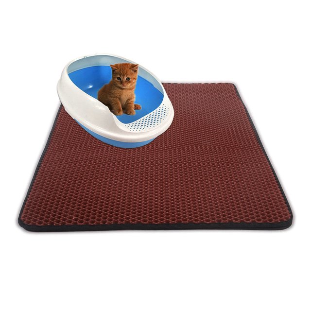 Pet litter Mat Double Layer Pad Home layer pet litter Large Flexible EVA Washable Pet Box Pan Cushion Odorless Rug