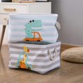 thumbnail image 4 of Bac de Rangement Rectangulaire en Toile de Polyester pour Décoration Intérieure, Panier de Rangement Étanche avec Poignées pour Organiser (Grand), 4 of 5