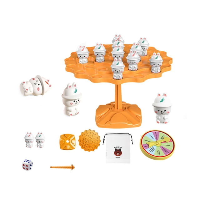 fashionhome TPR Easy Installation Space Balance Tree Stacking Music Game For Happy Playtime Frog Balance Toy rabbit
