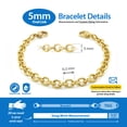 thumbnail image 3 of MedicEngraved Yellow Gold Stainless Steel Custom Medical Alert Bracelet - 5mm Oval Link, 3 of 7