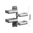 thumbnail image 3 of Soap Box Without Punch, Rotating Wall Mounted Soap Storage Box, High End Household Waterproof Soap Rack, Bathroom Toilet No Drill Soap Holder, Efficient Drainage Soap Case, 3 of 6