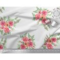 thumbnail image 2 of Soimoi White polyester Crepe Fabric Flower Floral Fabric Prints By Yard 52 Inch Wide, 2 of 3