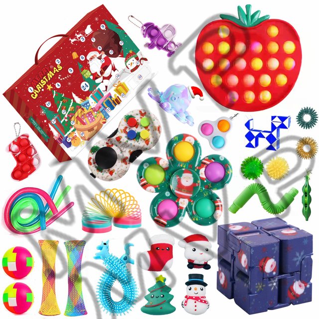 Wangsaura Christmas Fidget Toy Cartoon Kid Brain Training Stress Relief Toys