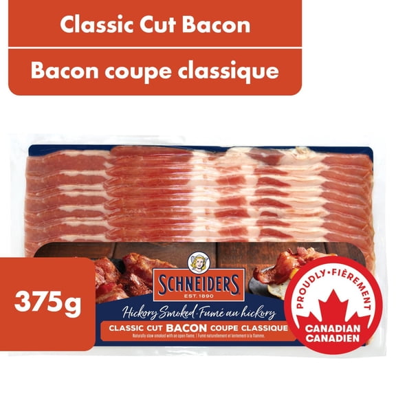 Bacon fumé au hickory coupe classique Schneiders 375 g