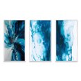 thumbnail image 2 of Designart "Blue Onyx Marble Essence" Abstract Framed Wall Art Set Of 3 - Teal Abstract Frame Gallery Wall Set For Home Decor, 2 of 6