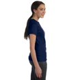 thumbnail image 3 of Hanes SL04 Womens Nano-T T-Shirt Size Small, Navy Blue, 3 of 6