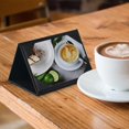 thumbnail image 3 of WeChef 20 pack 4"x6" Triangle Table Tent Restaurant Menu Holders 3 Side Trifold PU leather Drink Dessert for Bar Hotel, 3 of 8