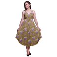 thumbnail image 1 of Bimba Robe de Plage Bohème Midi Sans Manches Imprimée Florale pour Femmes - Grande Taille, 1 of 1