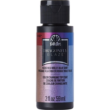 Glaçure fini brillant FolkArt Dragonfly Rouge - Violet - Bleu, 59 ml