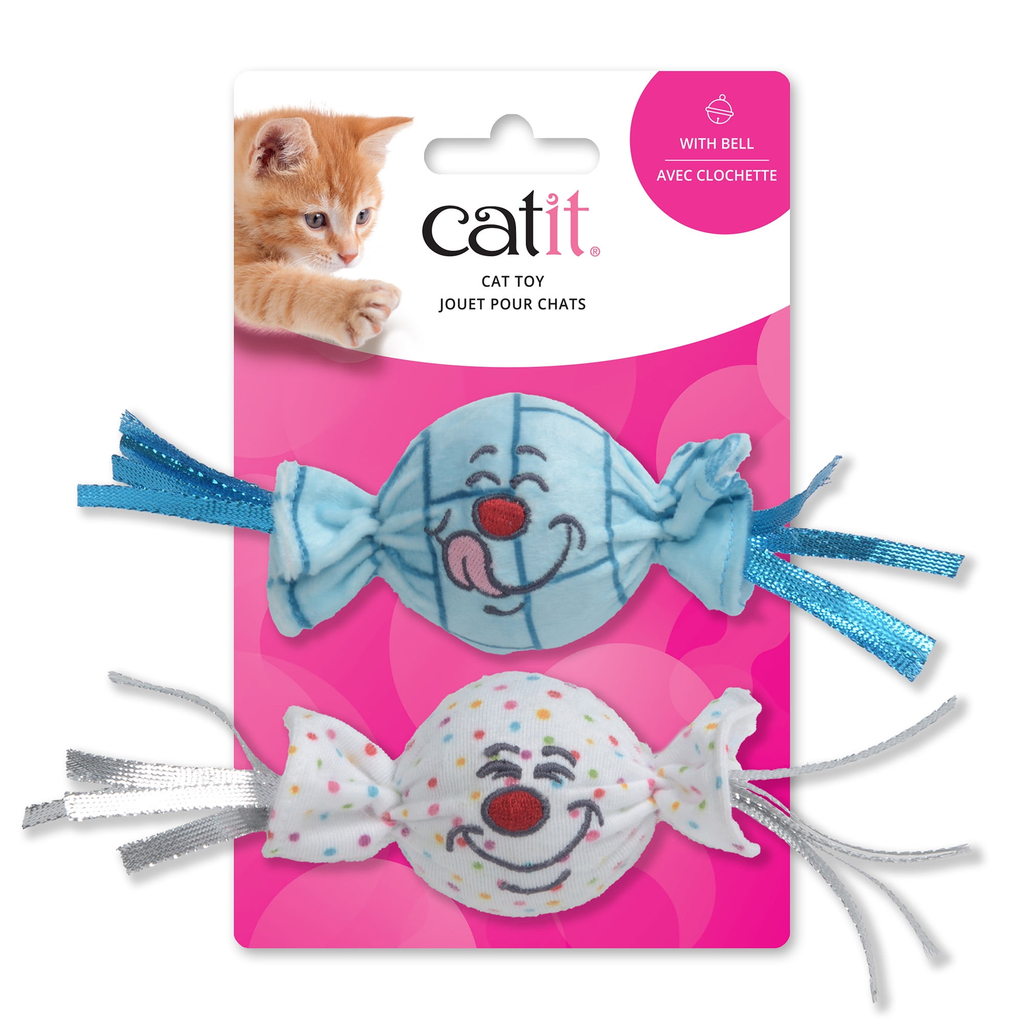 Catit Jouet pour Chat Bonbon avec Clochette, Lot de 2
