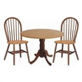 thumbnail image 3 of International Concepts Round Dual Drop Leaf Dining Table in Cinnamon Espresso, 3 of 3