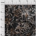 thumbnail image 2 of oneOone Polyester Spandex Brown Fabric Floral Sewing Material Print Fabric By The Yard 56 Inch Wide, 2 of 4