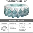 thumbnail image 3 of Nappe Ronde Mandala Sarcelle 60 Pouces Lavable Réutilisable Décoration Housse de Table pour Cuisine Fête, 3 of 5
