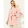 thumbnail image 2 of INSPIRE CHIC Manteau Trench Long pour Femme, Mignon, à Col Rabattu, à Simple Boutonnage, avec Ceinture, 2 of 7