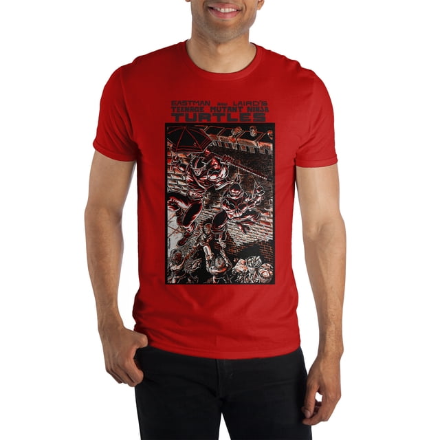 Teenage Mutant Ninja Turtles Casey & Raphael Comic Art Red T-Shirt