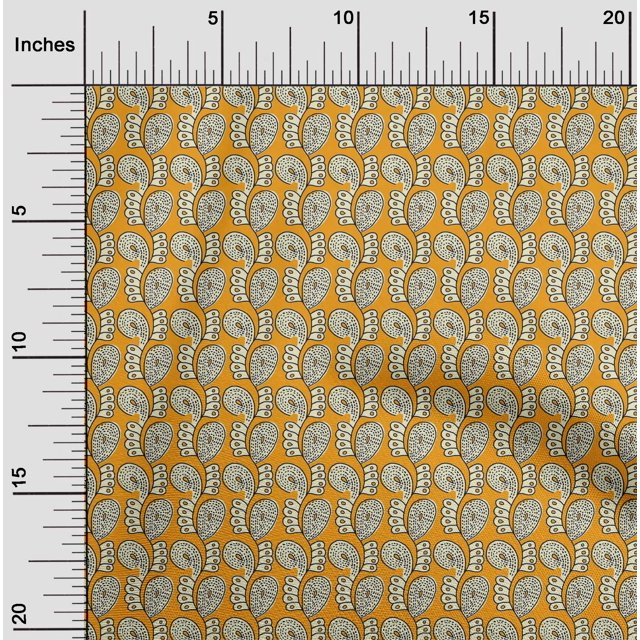 oneOone Cotton Silk Fabric Abstract Block Print Sewing Fabric BTY 42 Inch Wide