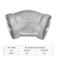 thumbnail image 4 of Unique Bargains 3/4 NPT Female Thread 45 Degree Elbow Pipe Fitting 304 Stainless Steel, 4 of 5