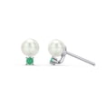thumbnail image 1 of Freshwater Pearl with Birthstone Stud Earrings, 1 of 2