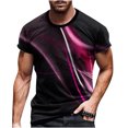 thumbnail image 1 of Chemises Into the Am pour Hommes, Col Rond Décontracté, Impression Numérique 3D, Chandail-Over, Manches Courtes, T-Shirt de Sport, Blouse, 1 of 8