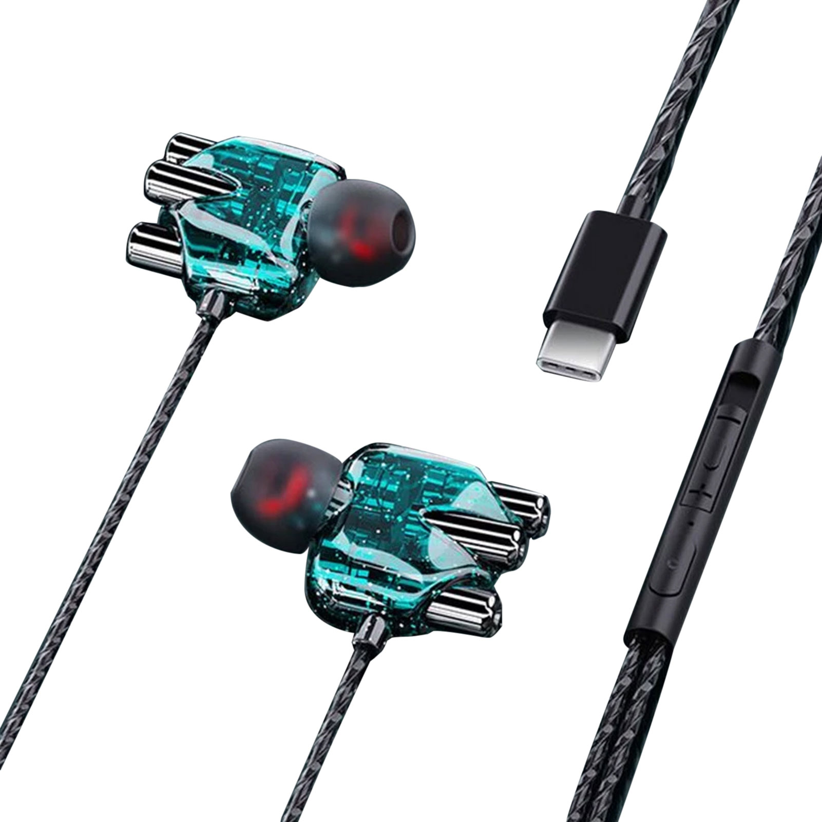 Wired Speaker Earphone Type-c In-ear Earbuds with Microphone