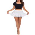 thumbnail image 1 of MesaSe Women Summer Lace Pleated Mini Skirt Ruffle Solid Color Classic Skater Tennis Short Skirt, 1 of 6