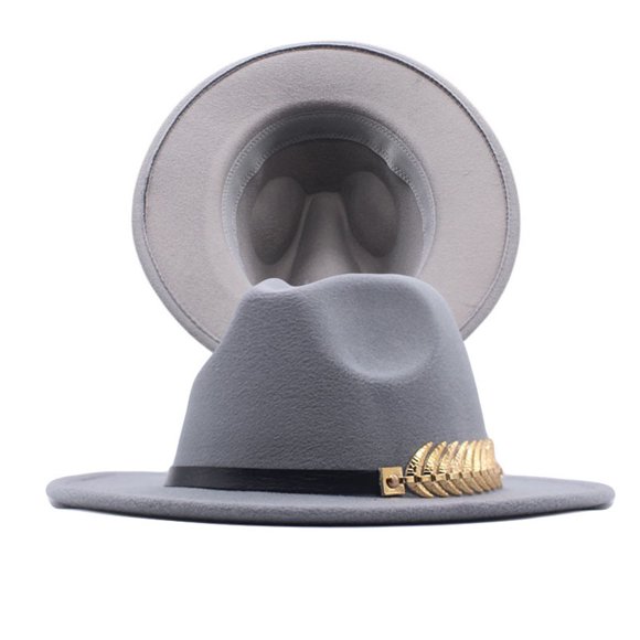 iHPH7 Panama Fedora Hats for Men Dress Hats for Men Mens Fedora Hats Panama Hats for Women Panama Hat, Gray One Size