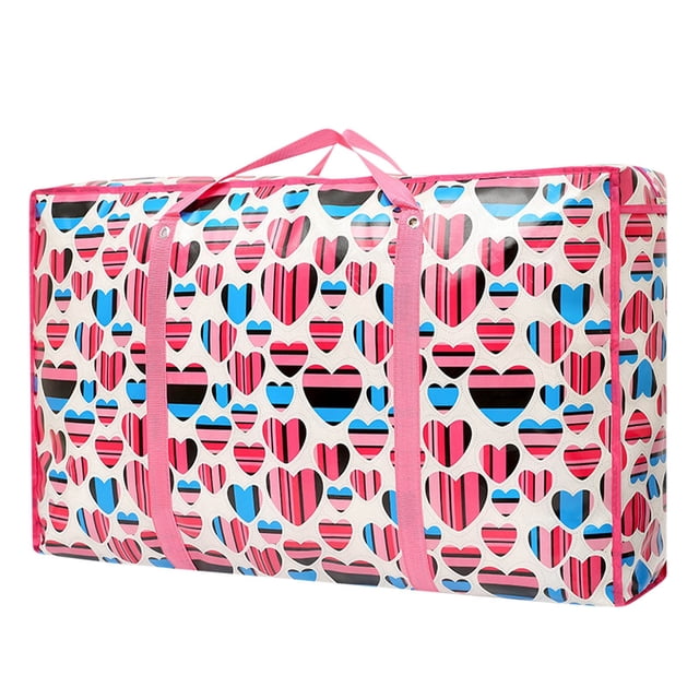 Pompotops Extra Large Reusable Storage Bags With Strong Handles & Zippers, Heavy Duty Washable Moving Bag, Waterproof Closet, Underbed Organizer For Bedding, Blanket Clearance