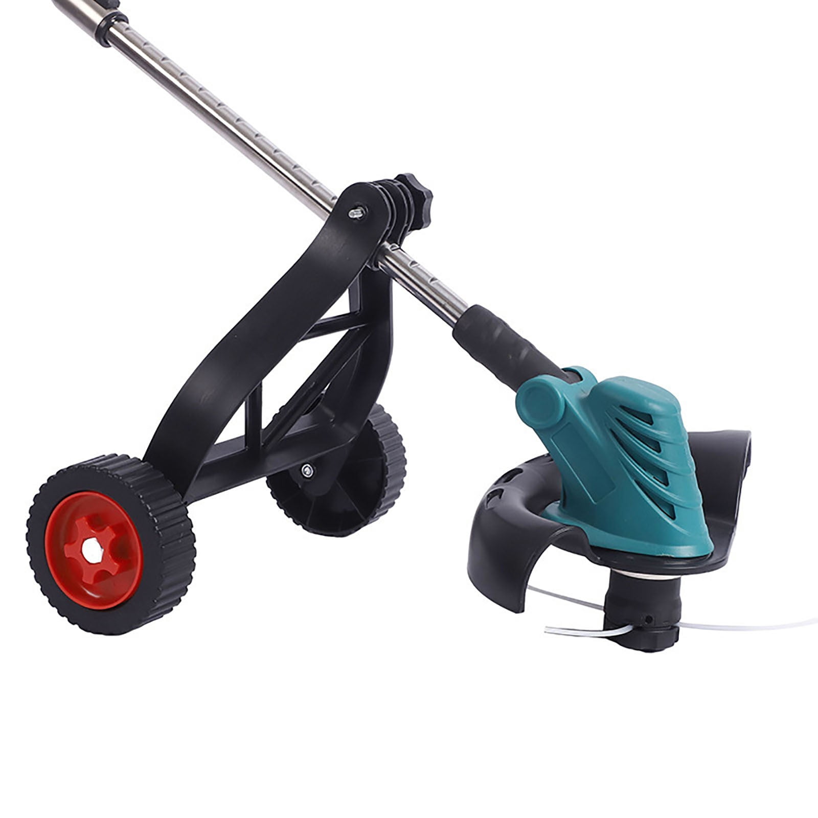 String Trimmer Wheel Attachment Adjustable Garden Mower Electric Auxiliary Wheel Weeding Trimmer Support Accessories for Garden String Grass Cutter