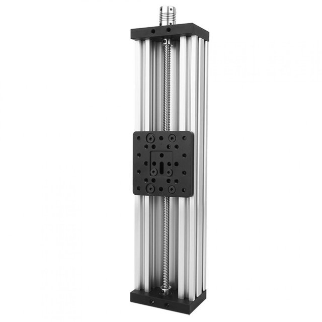 ANGGREK Screw Slide Linear Table, Liner Slide, 8Mm Black/Silver For 3D Printer Engraving Machine 250-500Mm