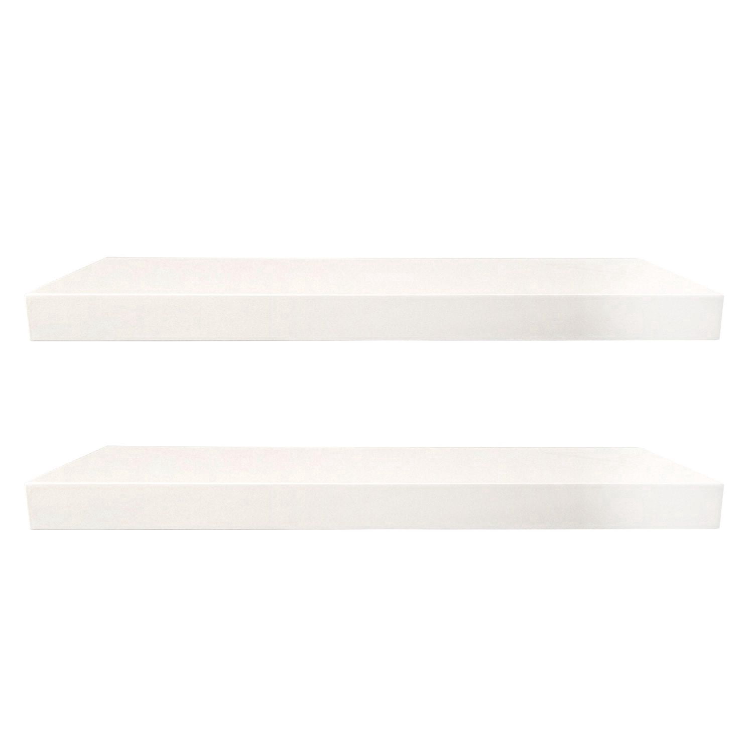 Hometrends 18 inch White  Floating Shelves - 2 PC Set