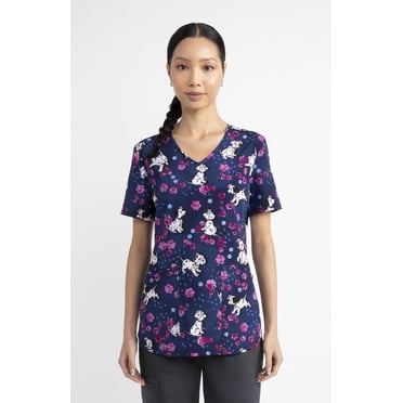 Scrubstar Fashion Collection Women’s On Spots Print V-Neck Scrub Top, Sizes XS–3XL
